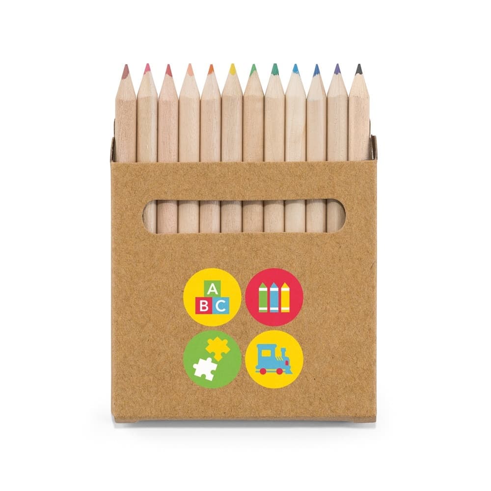 COLOURED. Box of 12 colouring pencils