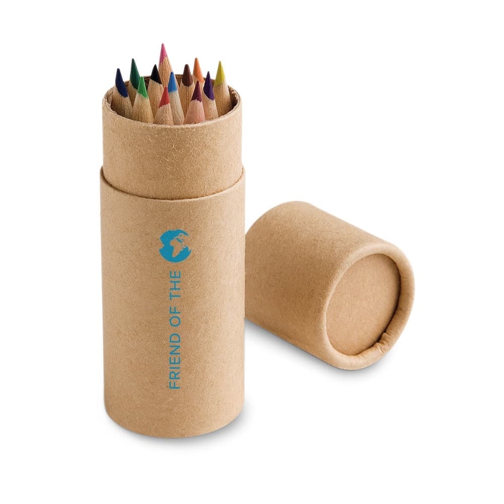 CYLINDER. Cutie 12 creioane colorate