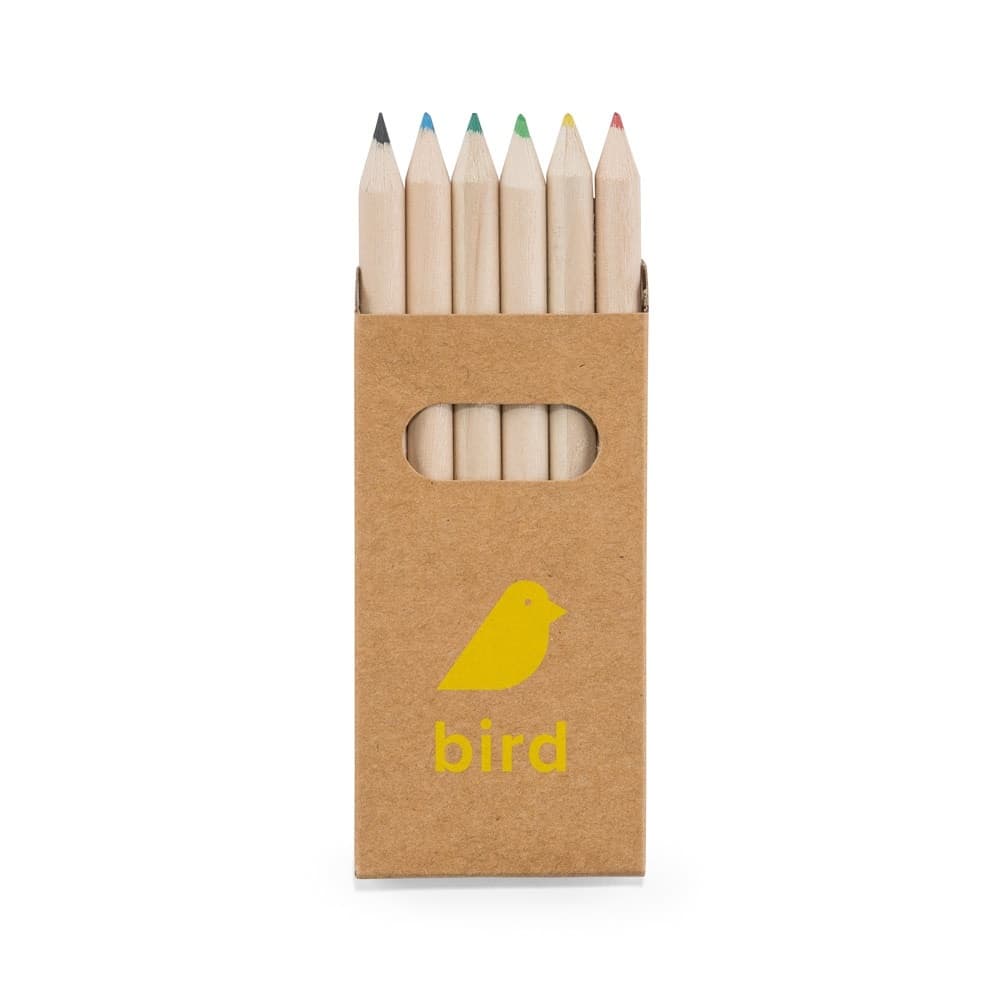 BIRD. Cutie cu 6 creioane colorate