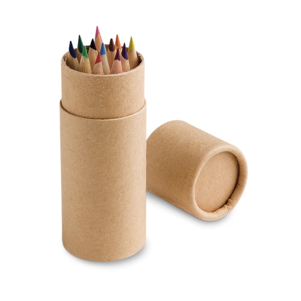CYLINDER. Cutie 12 creioane colorate