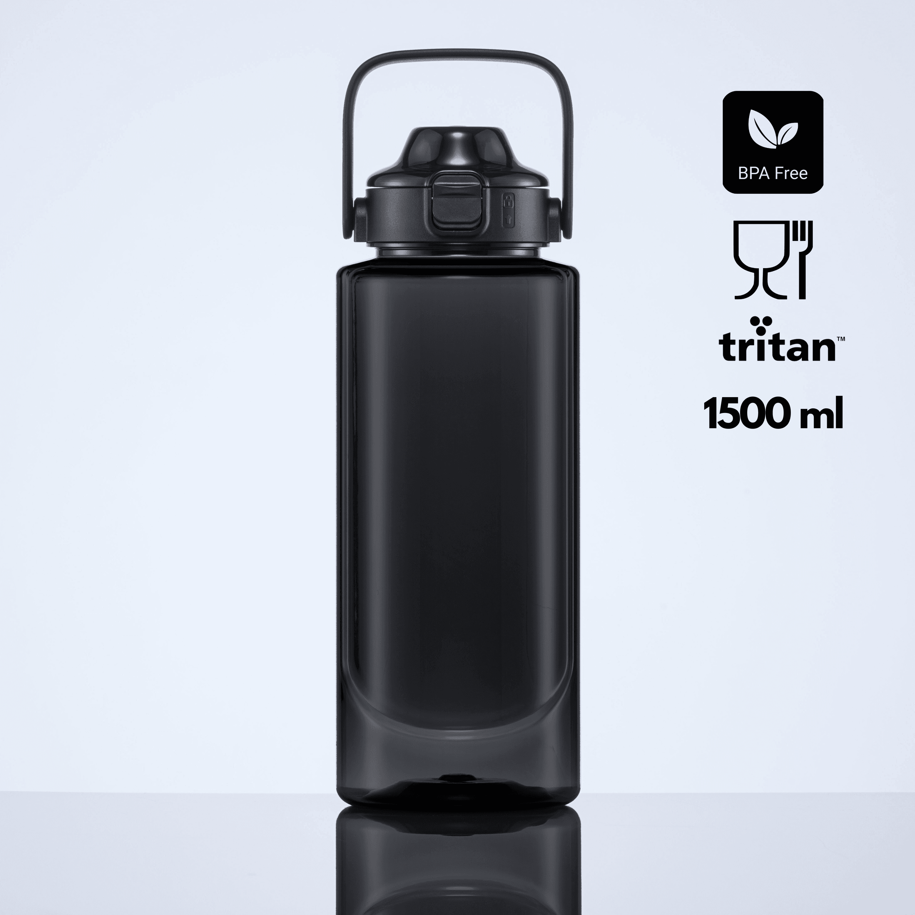 Neon sticlă de apă tritan™ cu capacitate mare, 1500 ml