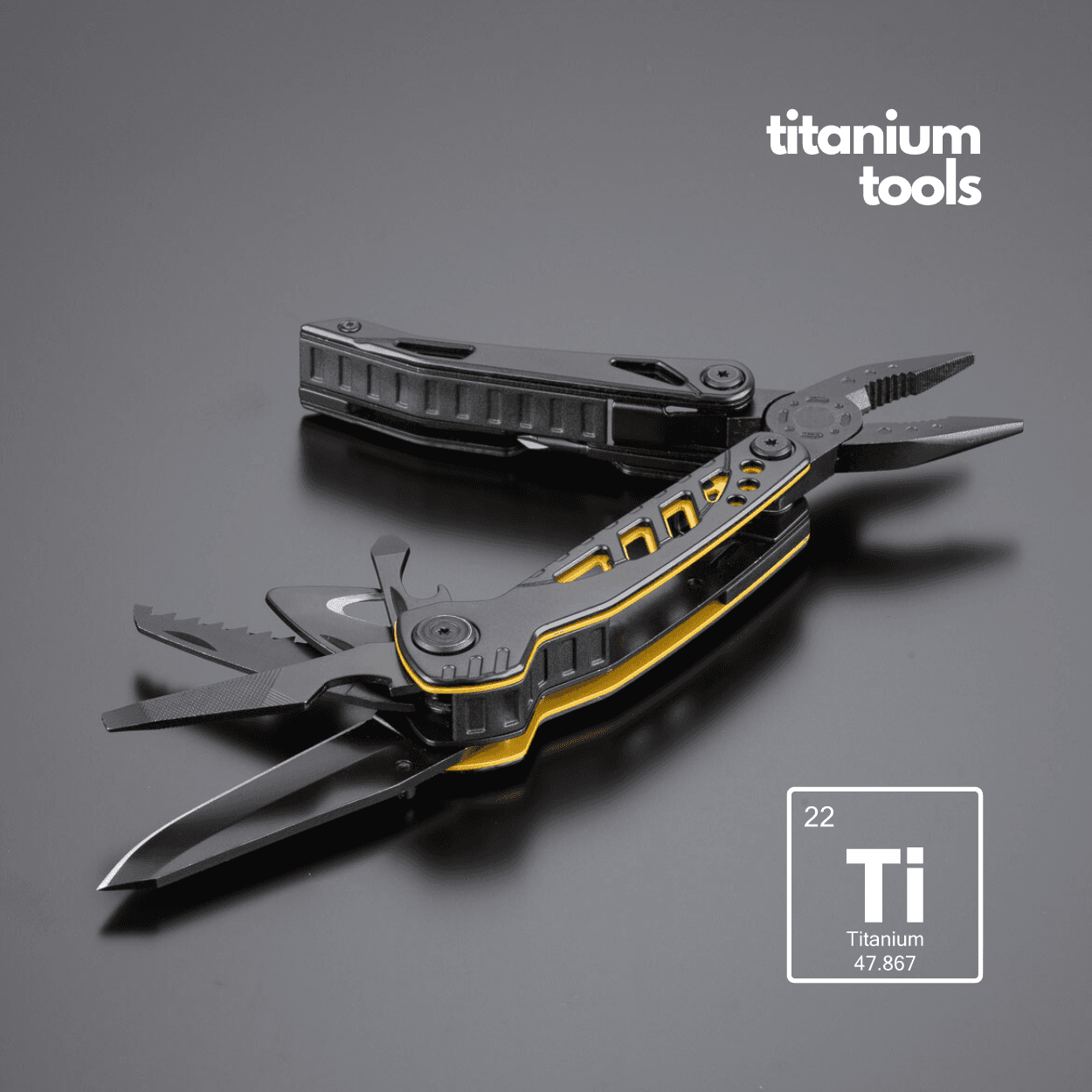 Optima multitool din oțel cu acoperire de titan