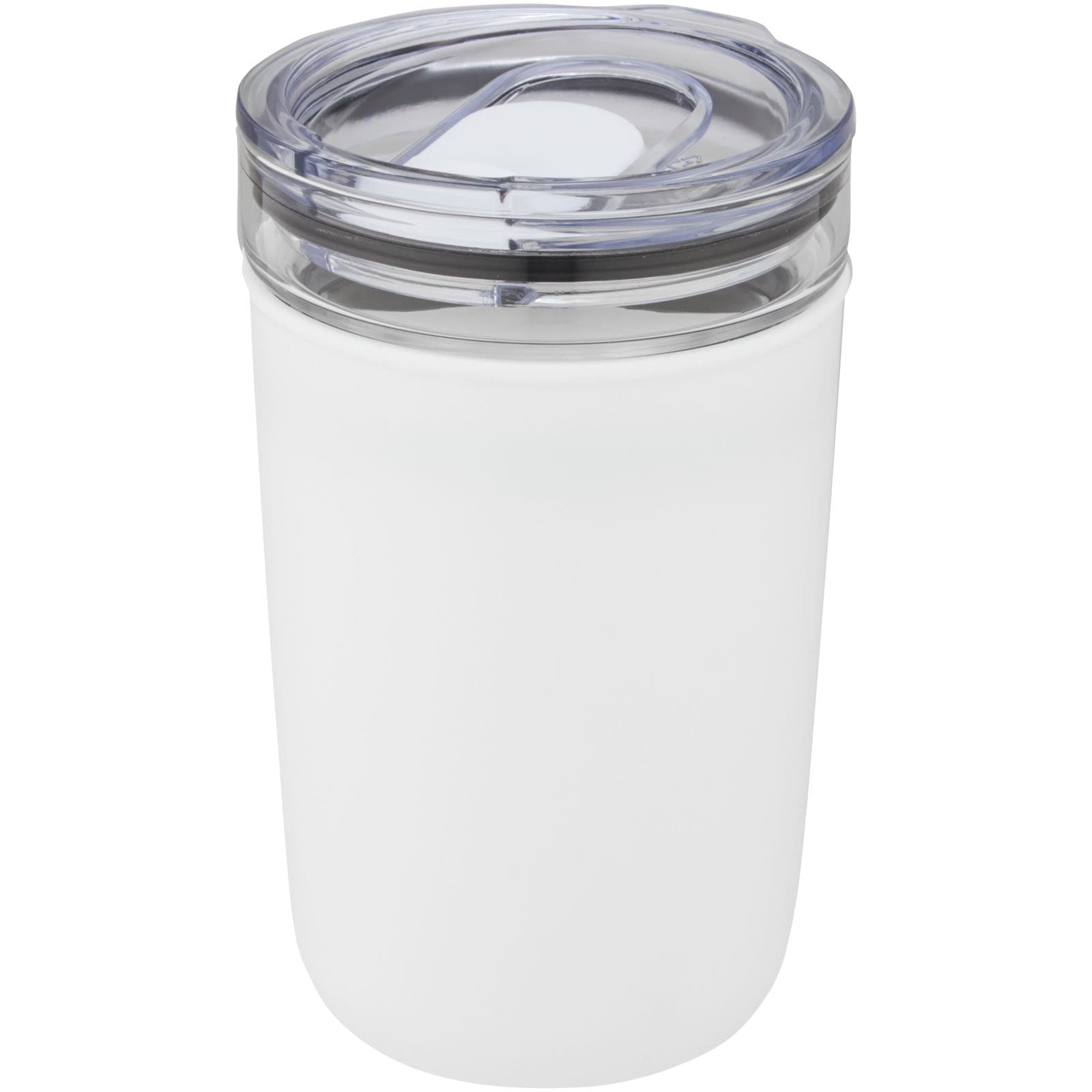 Pahar Bello 420 ml din sticlă cu perete exterior din plastic reciclat