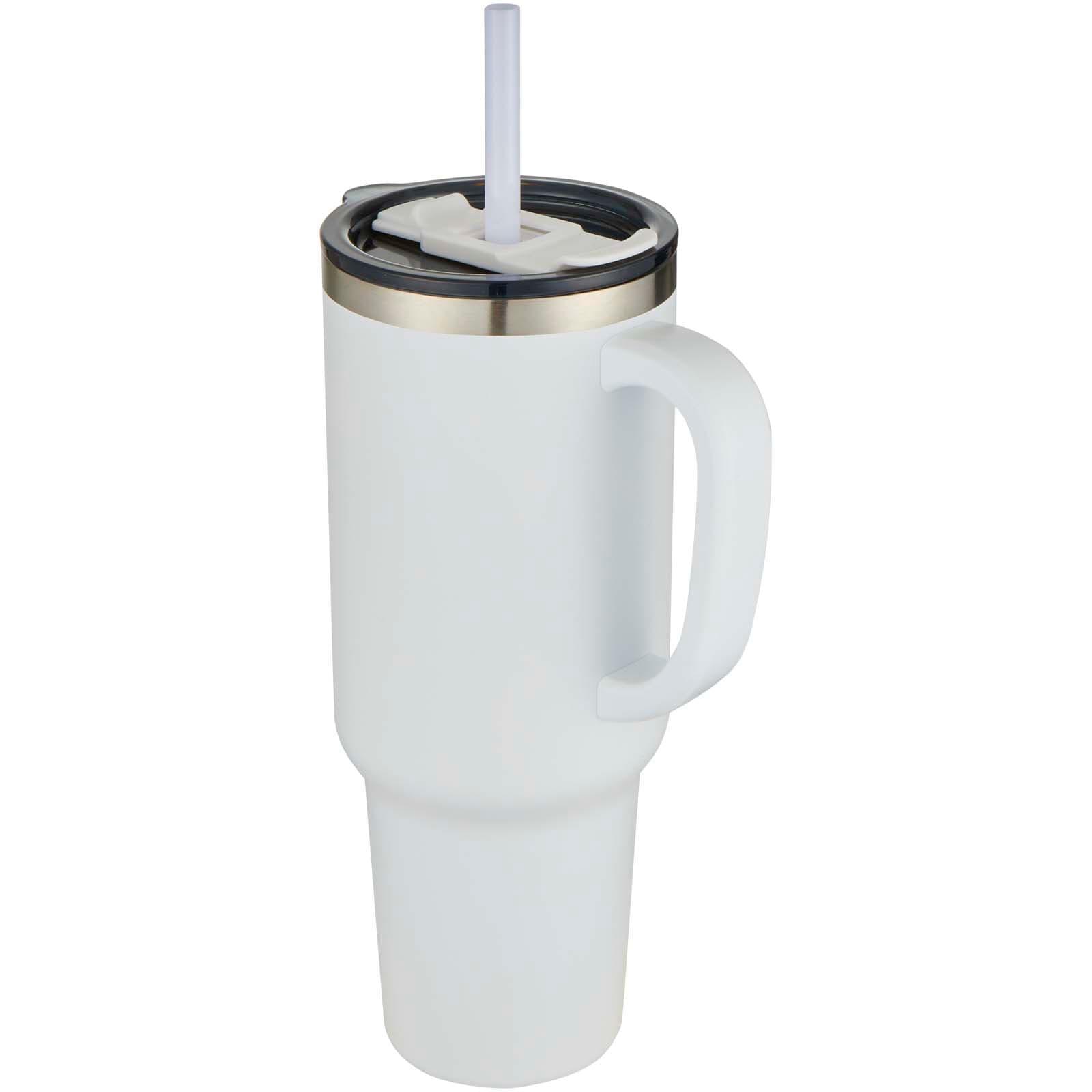 Pahar termoizolant Sydney 1200 ml cu perete dublu, certificat RCS, izolație din cupru și vid și pai