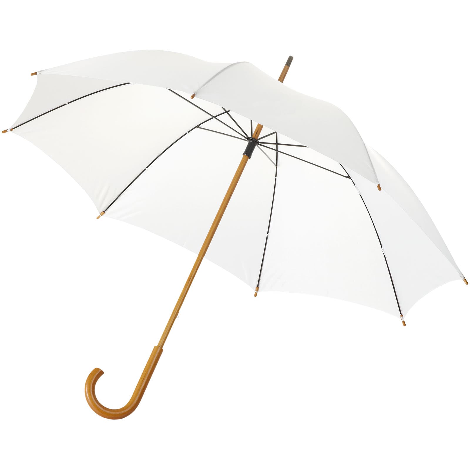 Umbrelă Jova de 23" cu ax și mâner din lemn