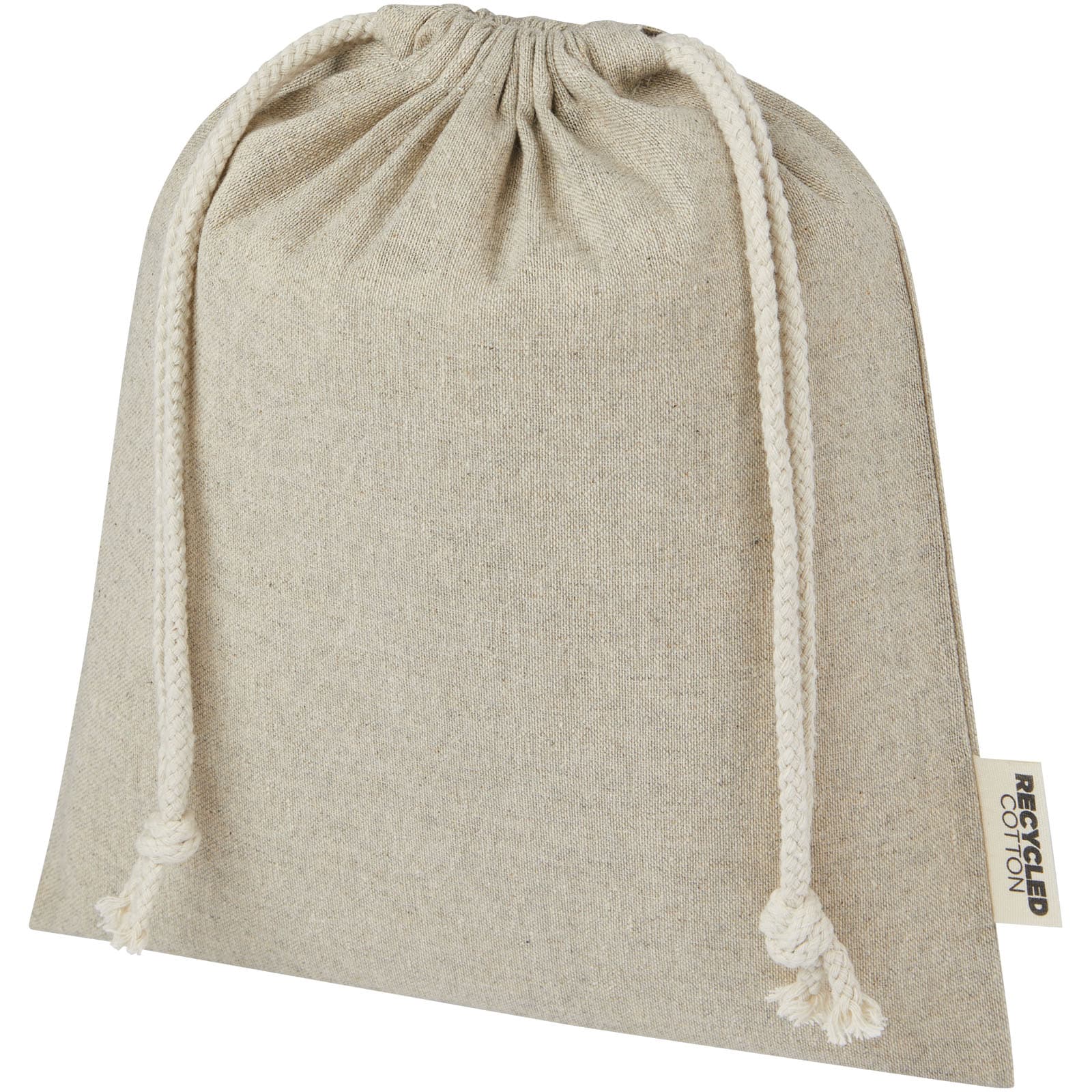 Săculeț cadou Pheebs 150 g/m² din bumbac reciclat GRS, mediu 1.5L