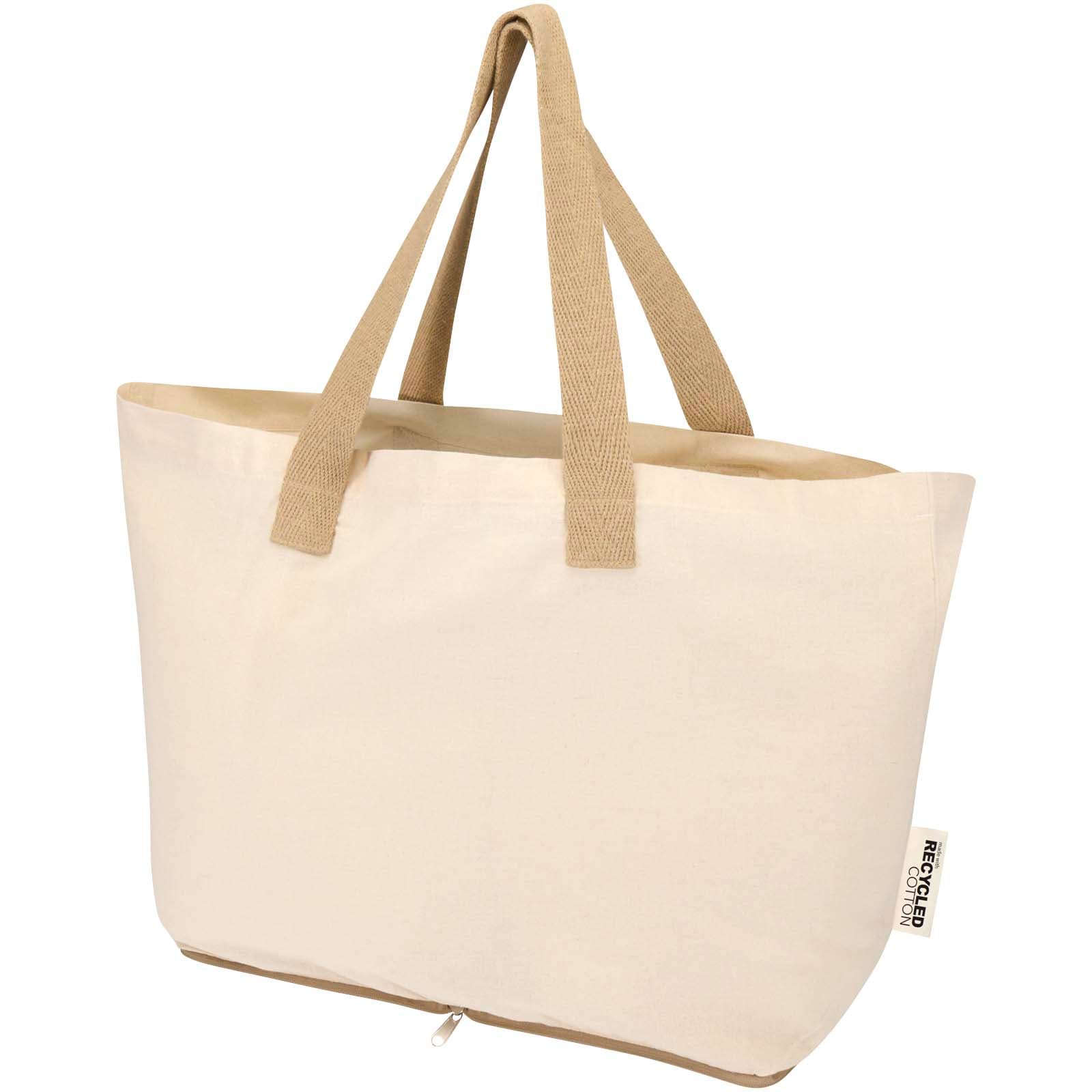 Sacoșă pliabilă din bumbac reciclat GRS Sierra 140 g/m² 12L