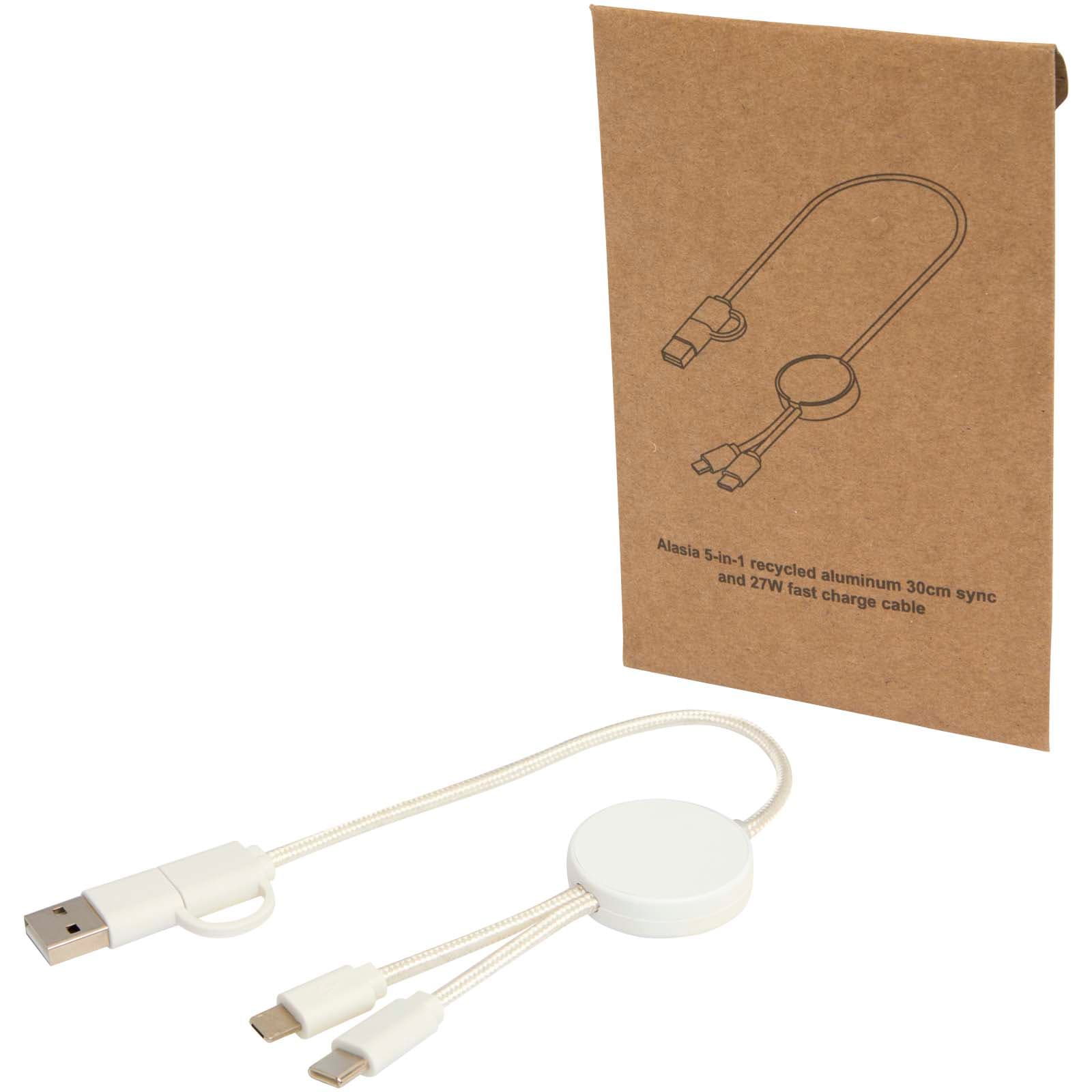 Cablu Citala 5-în-1 din plastic reciclat de 30 cm pentru sincronizare date și încărcare rapidă 27W