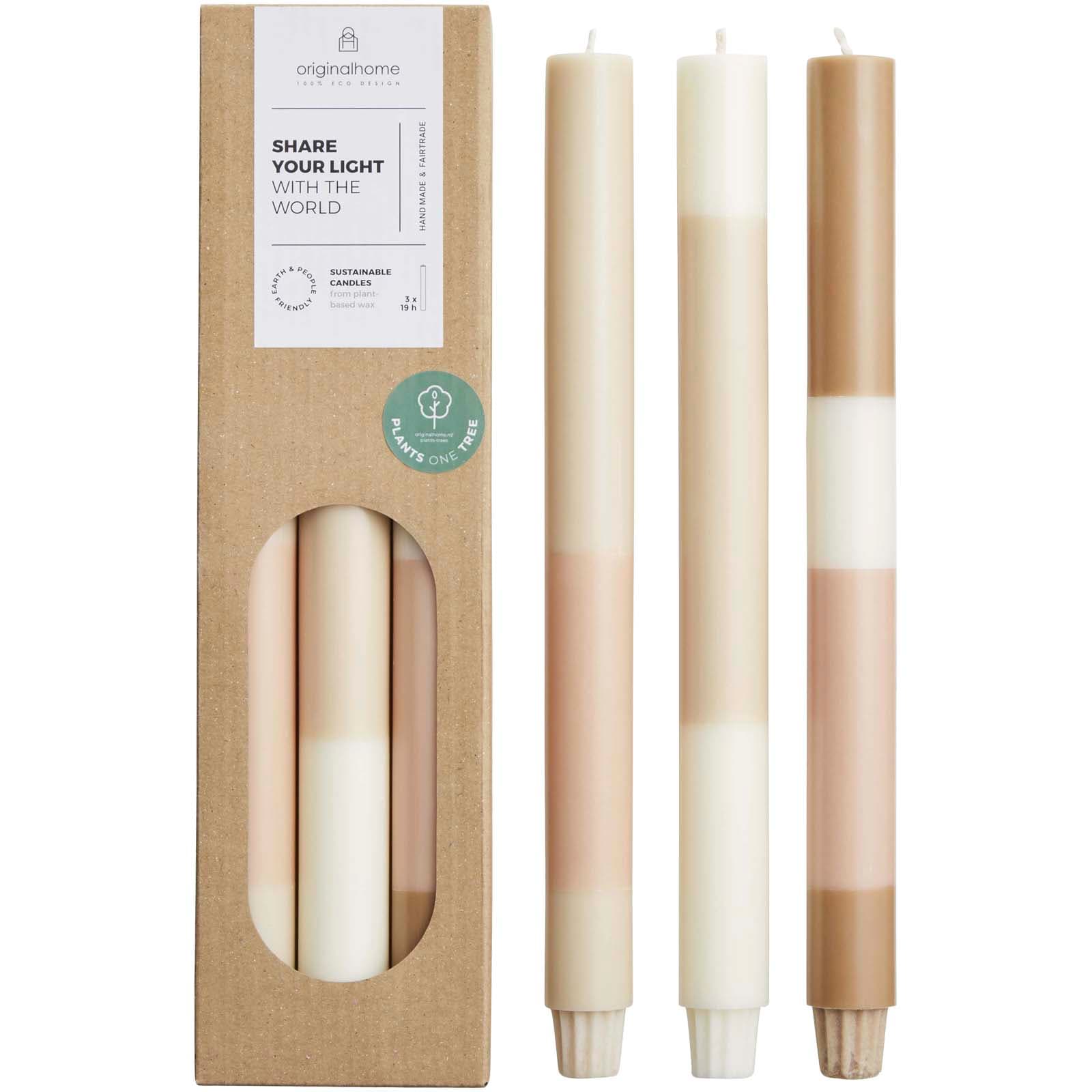 Lumânări din calcar stratificat Originalhome - set de 3