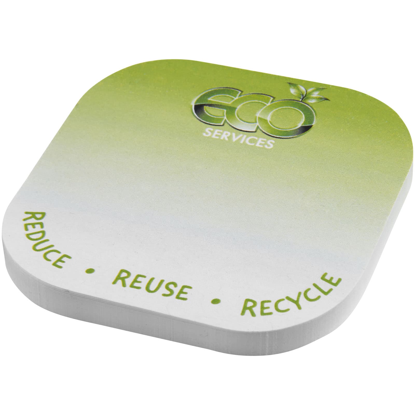 Notițe adezive reciclate de formă pătrată cu colțuri rotunjite Sticky-Mate®