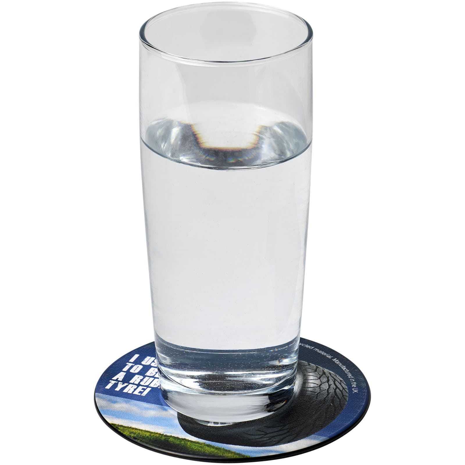 Suport de pahar rotund Brite-Mat® din material de anvelopă