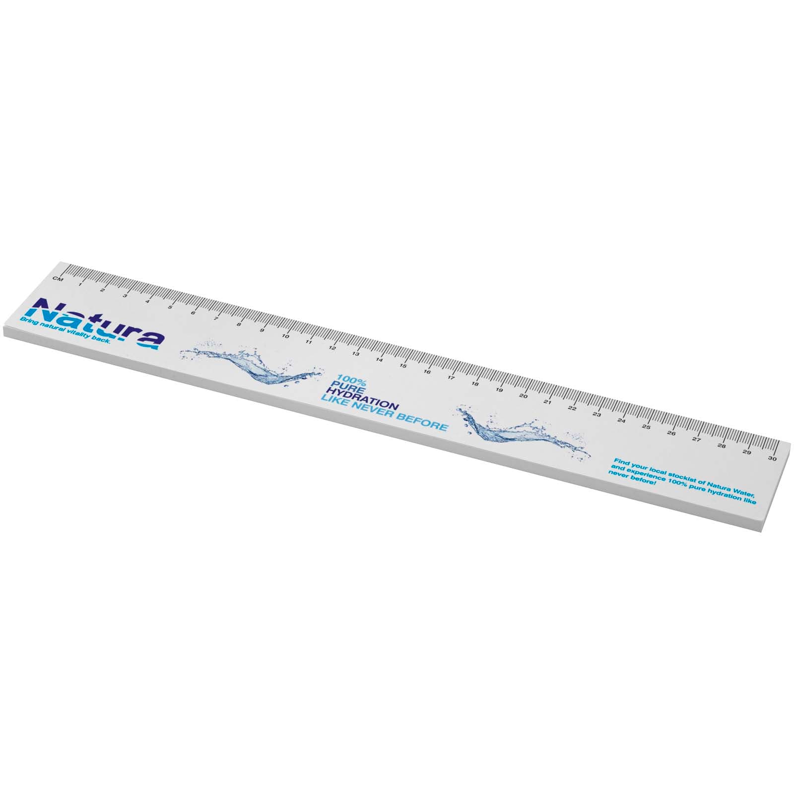 Notițe adezive reciclate Sticky-Mate® cu riglă imprimată de 30 cm