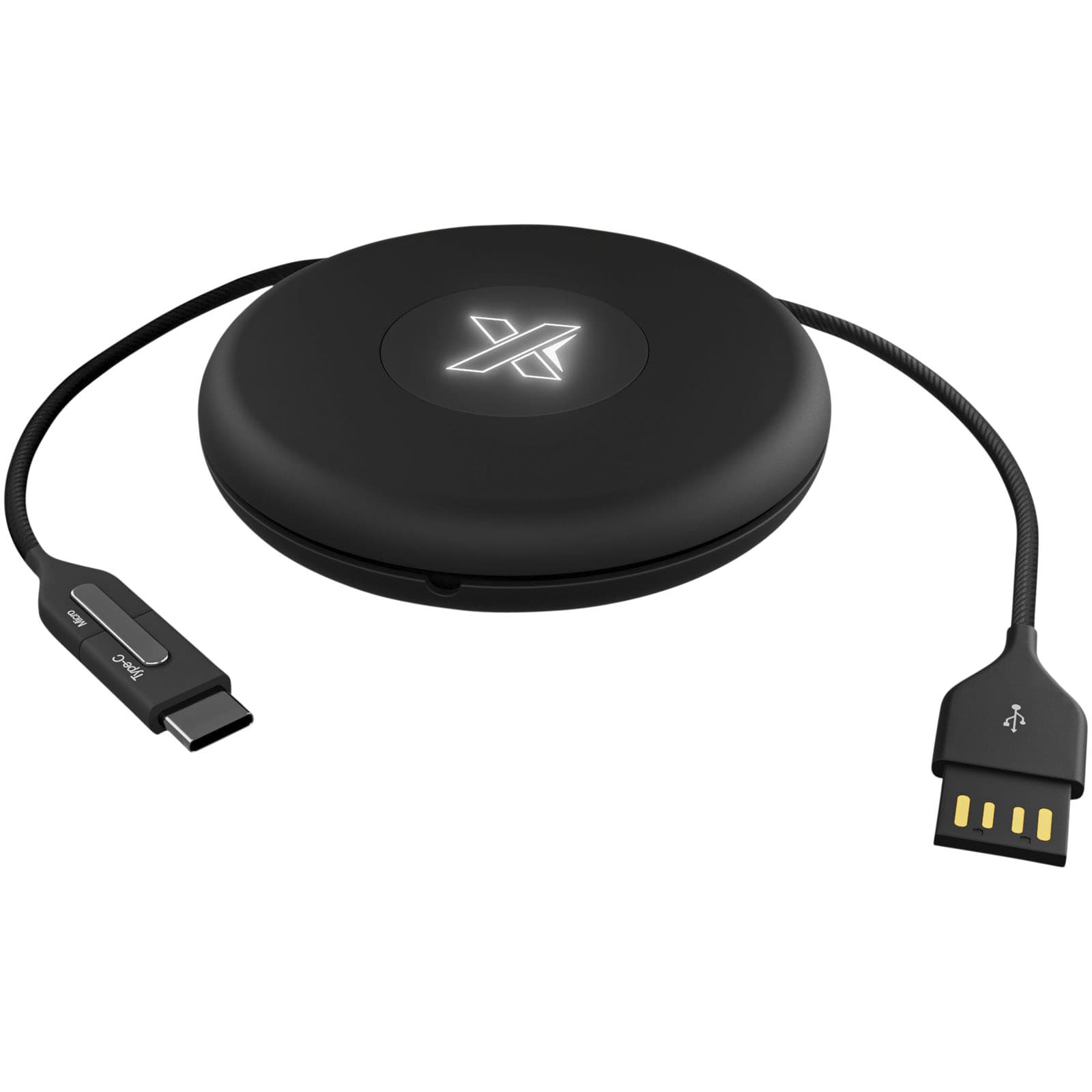 Cablu de călătorie luminos 3-în-1 SCX.design C18