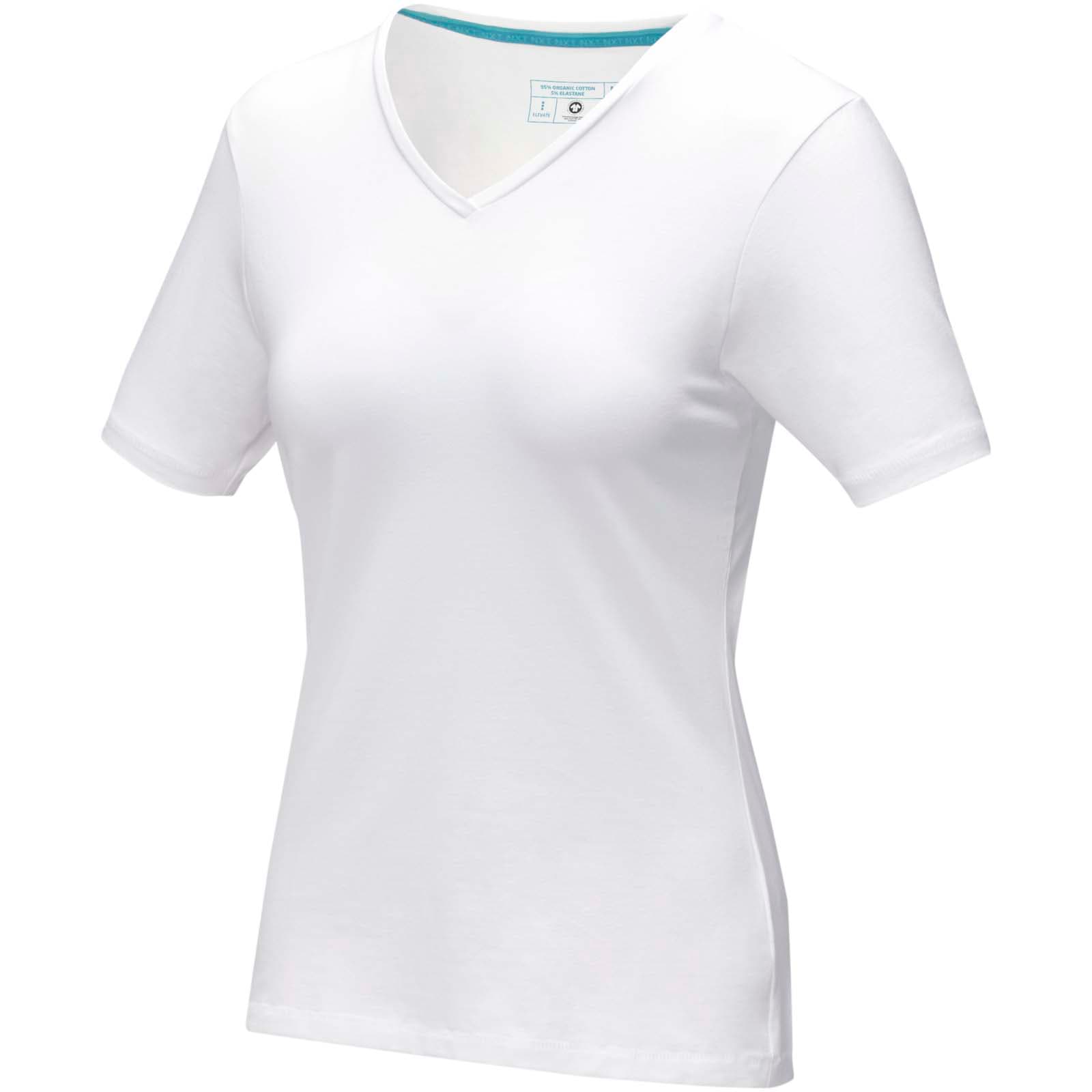 Tricou organic cu decolteu în V pentru femei Kawartha, cu mânecă scurtă