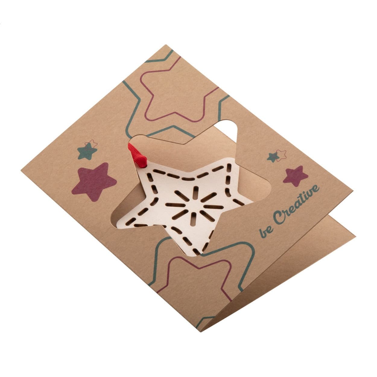 TreeCard Eco - felicitare de Craciun, stea