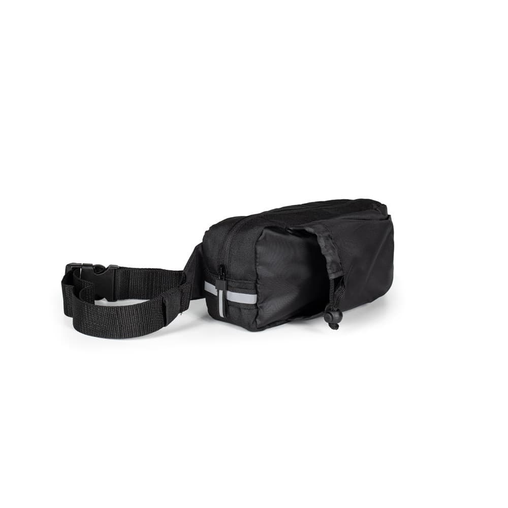 DELFOS POUCH SNY. Geantă de talie 300D (finisaj lucios) cu poliester reciclat și 600D cupoliester reciclat cu elemente reflectorizante