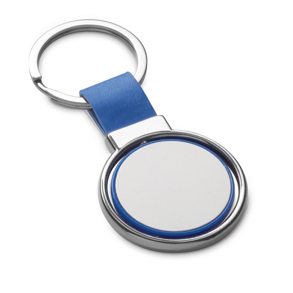 ALBRIGHT. Breloc din metal și PU potrivit pentru personalizare prin doming