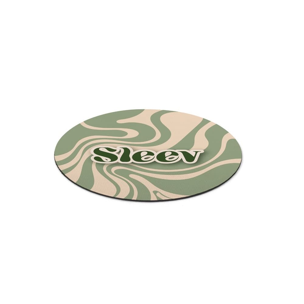 BLAIR ROUND. Round mouse pad with rubber base