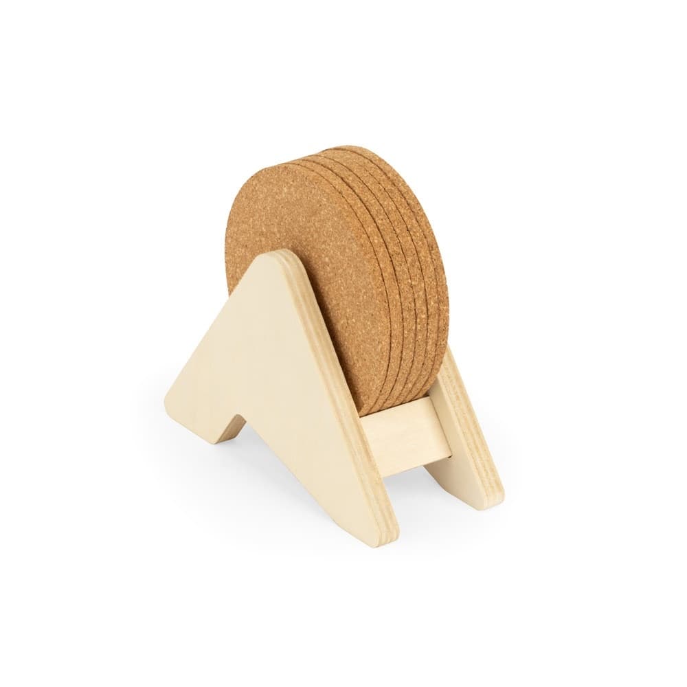 PLYCORK. Suport din placaj cu 6 coastere de plută