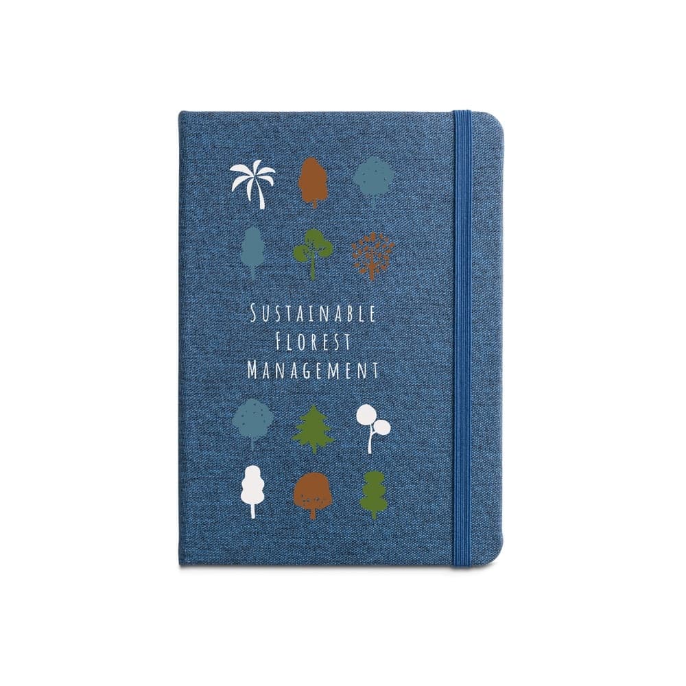 BOYD. A5 notepad with recycled polyester (100% rPET) hardcover