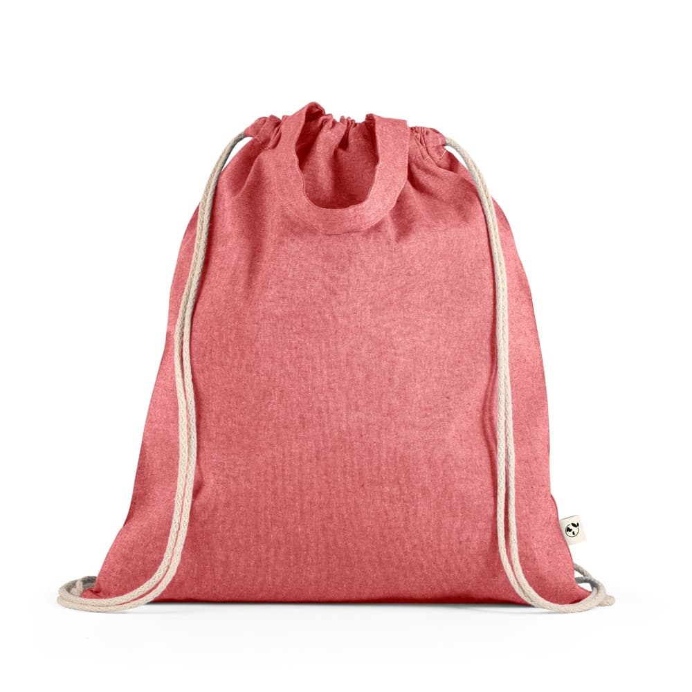 RISSANI. Pungă cu cordon din bumbac reciclat (70%) și poliester (30% rPET) (140 g/m²)
