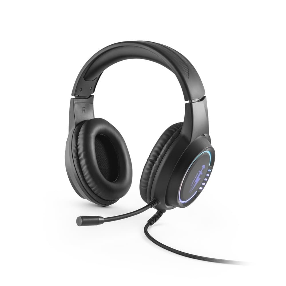 Thorne Headset RGB. ABS gaming headset with 2 m cable, microphone and RGB LED lights
