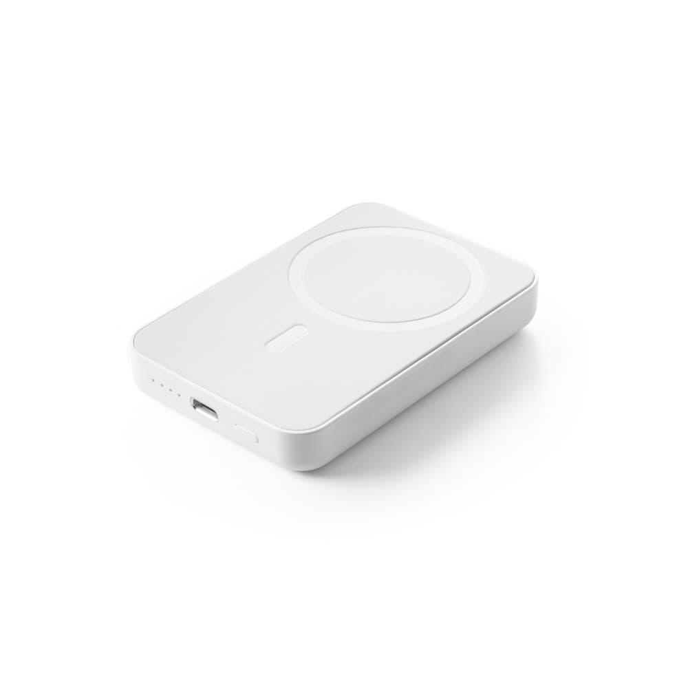 AMPERE 5. Power bank magnetic de 5'000 mAh cu încărcător wireless ultrarapid de 15W în ABS reciclat (100% rABS)