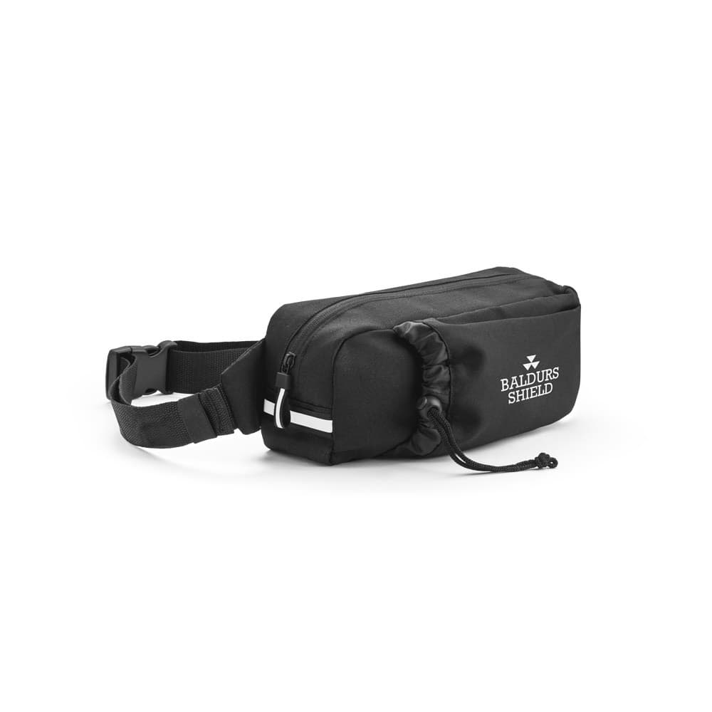 DELFOS POUCH. Waist bag in 300D and 600D recycled polyester with reflective elements
