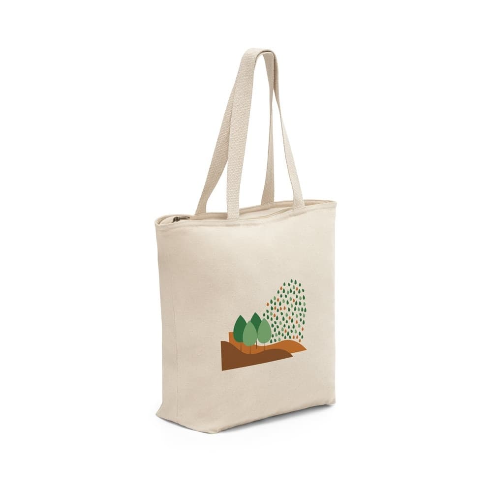 HACKNEY. 100% cotton bag with zipper (280 g/m²)