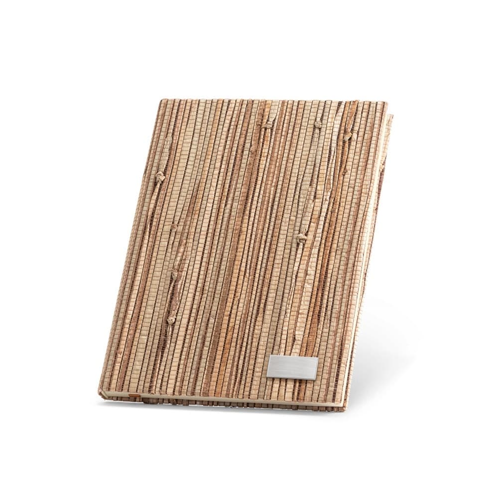 NERUDA. Notepad A5 cu coperta tare din fibre naturale de paie