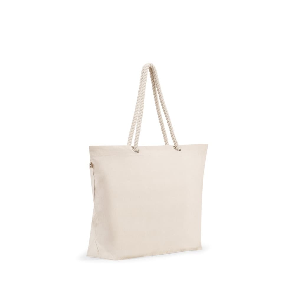 ATHENS. Sacoșă de plajă din bumbac reciclat (70%) și poliester reciclat (30%) (220 g/m²)