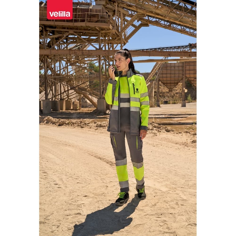 VL ZEUS. Pantaloni elastici cu două tonuri, cu buzunare multiple (240g/m²), din bumbac (46%), EME (38%) și poliester (16%)
