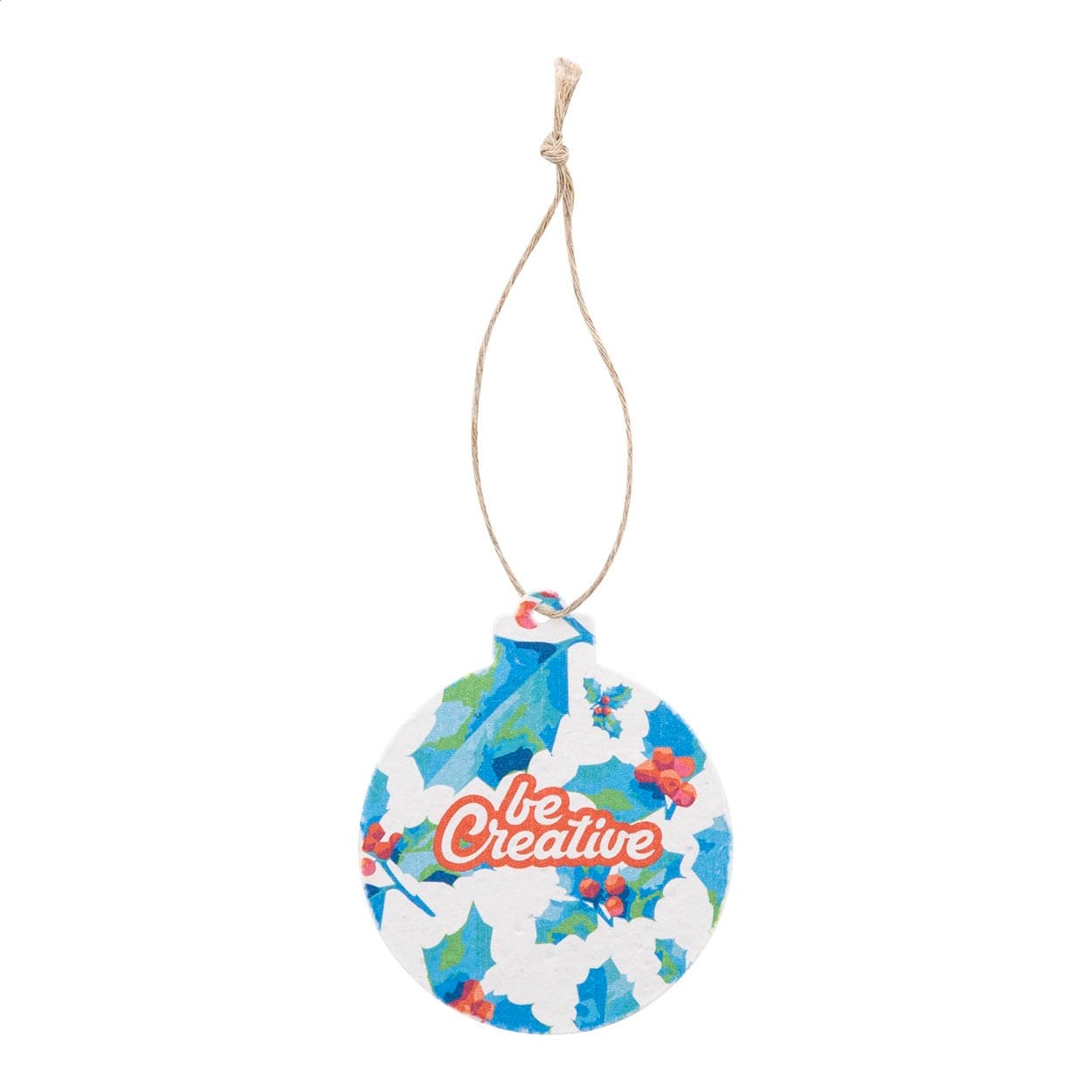 CreaJul Seed - ornament personalizat din hârtie de semințe pentru pomul de Crăciun, rotund