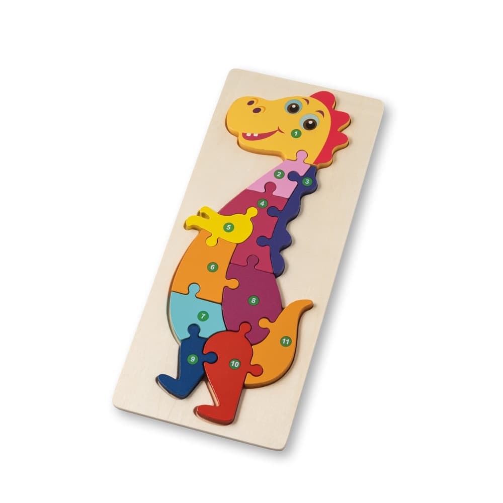 DIPLODOCO. Puzzle în formă de dinozaur din placaj de pin
