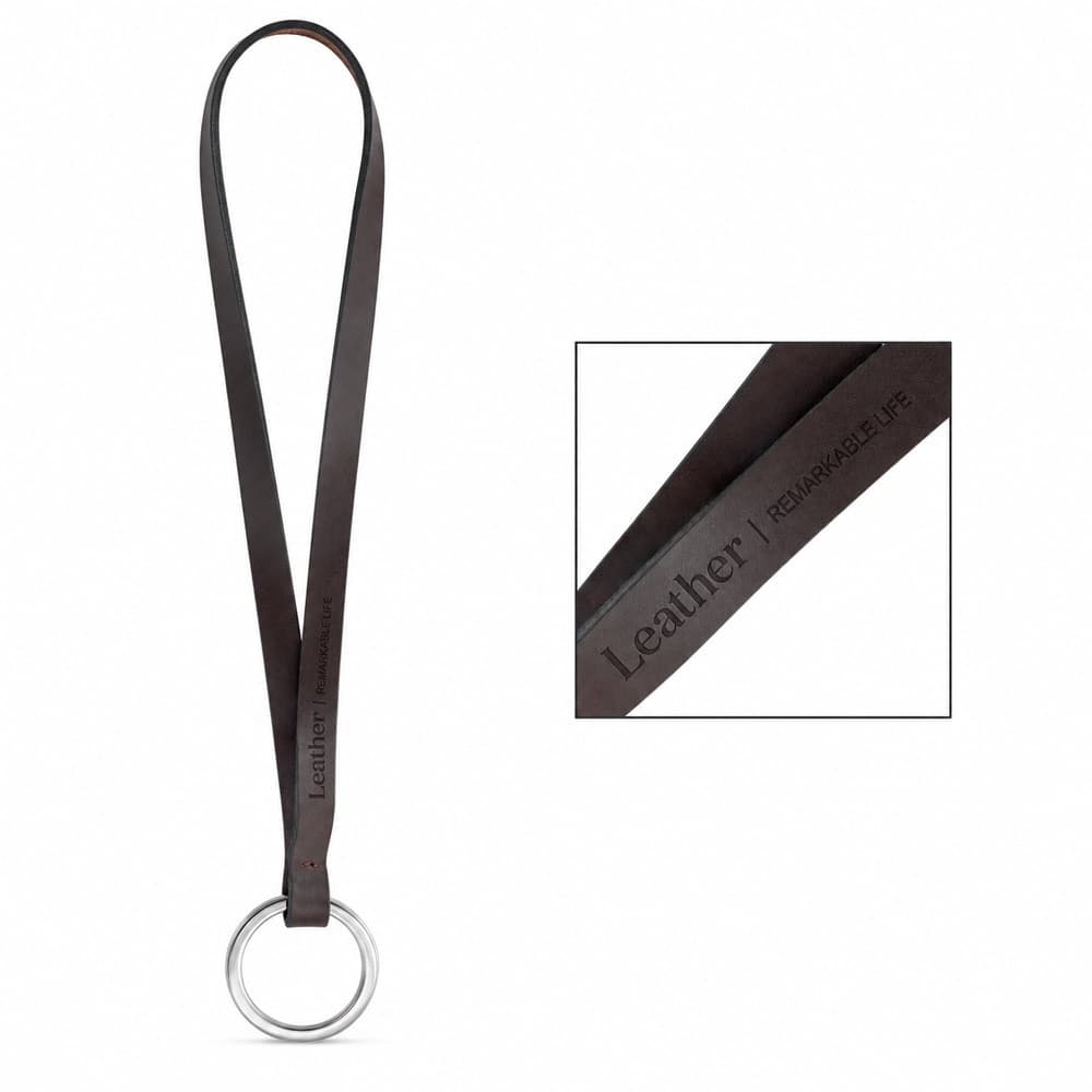 Eșantion tipărit de Lanyard LEATHER Short Slim (10 mm)