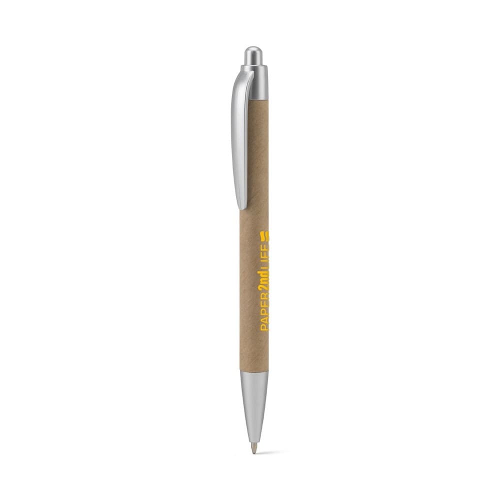 KYRA. Ball pen made from 100% recycled paper with recycled ABS details (100% rABS)