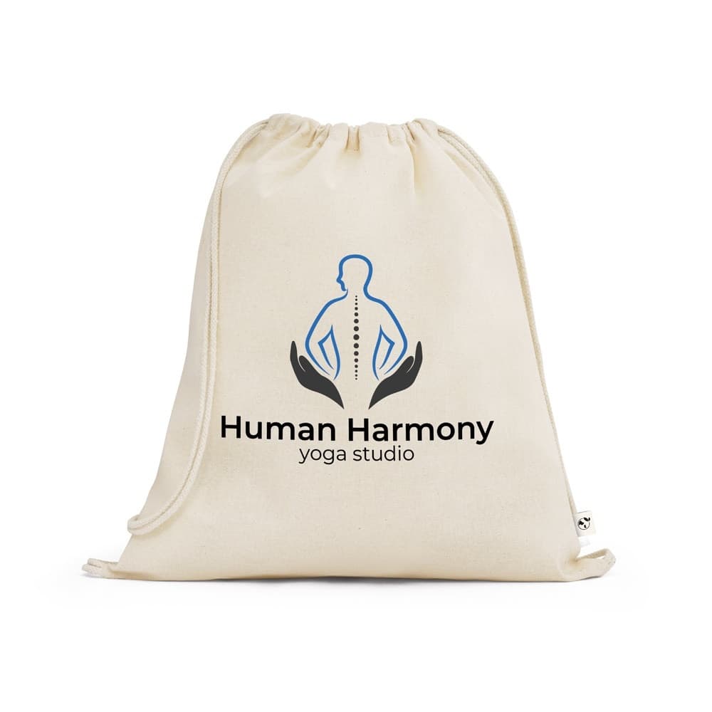 BELIZE. 100% organic cotton backpack bag (140 g/m²)