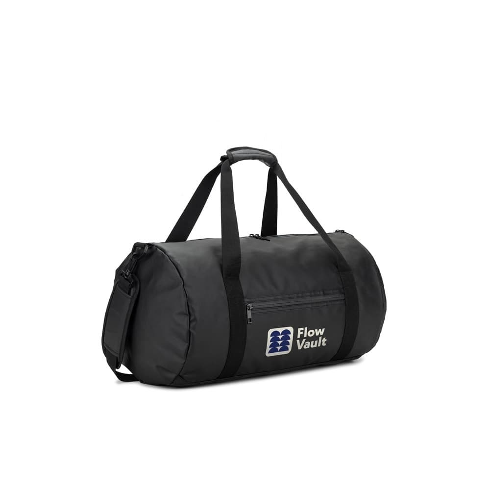 OSASCO SPORT. Geantă sport cilindrică din poliester reciclat 600D de înaltă densitate cu compartiment lateral pentru pantofi