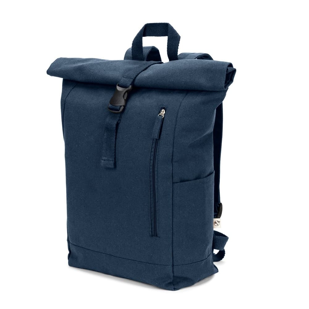 SAINT. Rucsac cu închidere rulată din bumbac reciclat și poliester reciclat (380 g/m²)