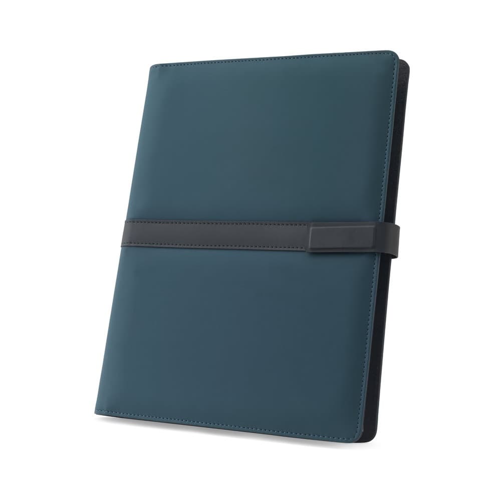 SANDERSON FOLDER. Dosar A4 din PU (50% reciclat) cu închidere magnetică și blocnotes cu pagini liniate