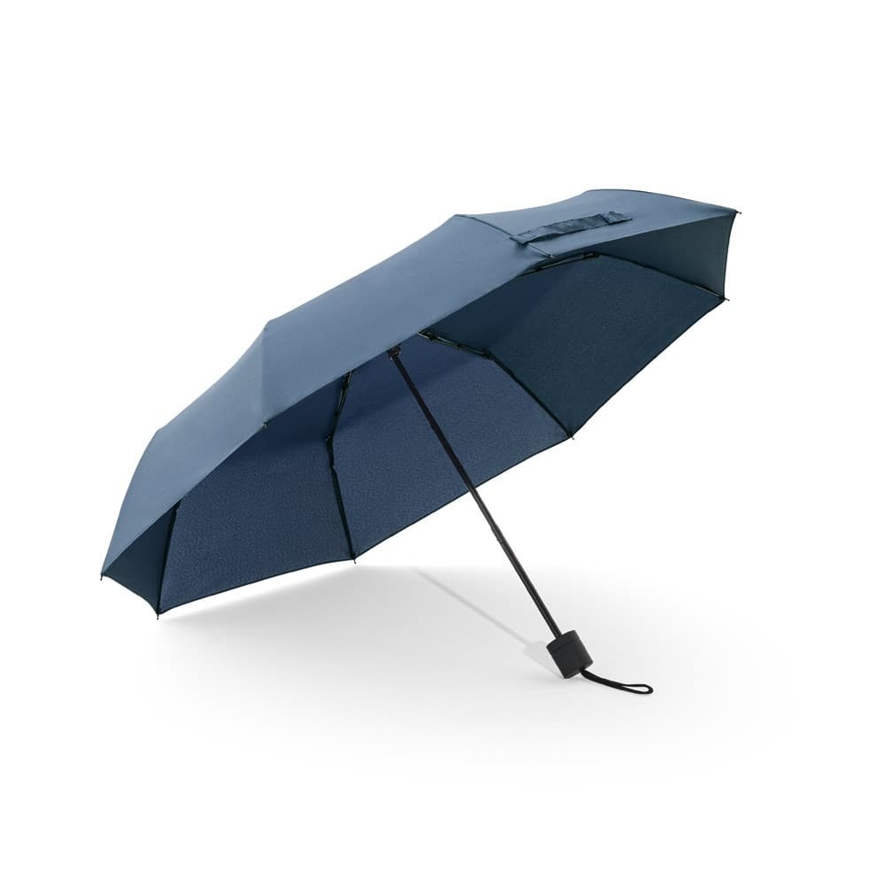 AIDEN. Umbrelă 21” din poliester reciclat (100% rPET) pongee 190T, pliabilă în 3 secțiuni