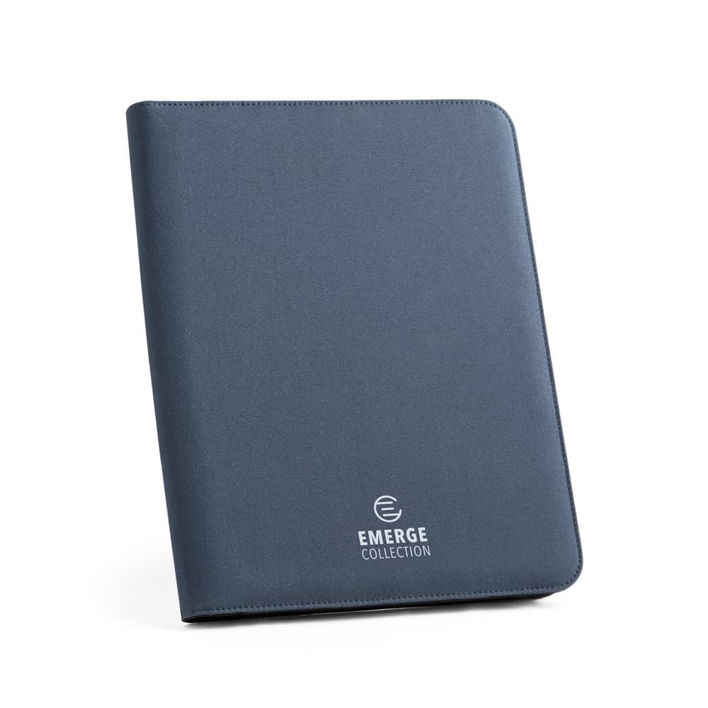 EMERGE FOLDER. Mapa 300 D poliester reciclat (100% rPET) A4 cu fermoar