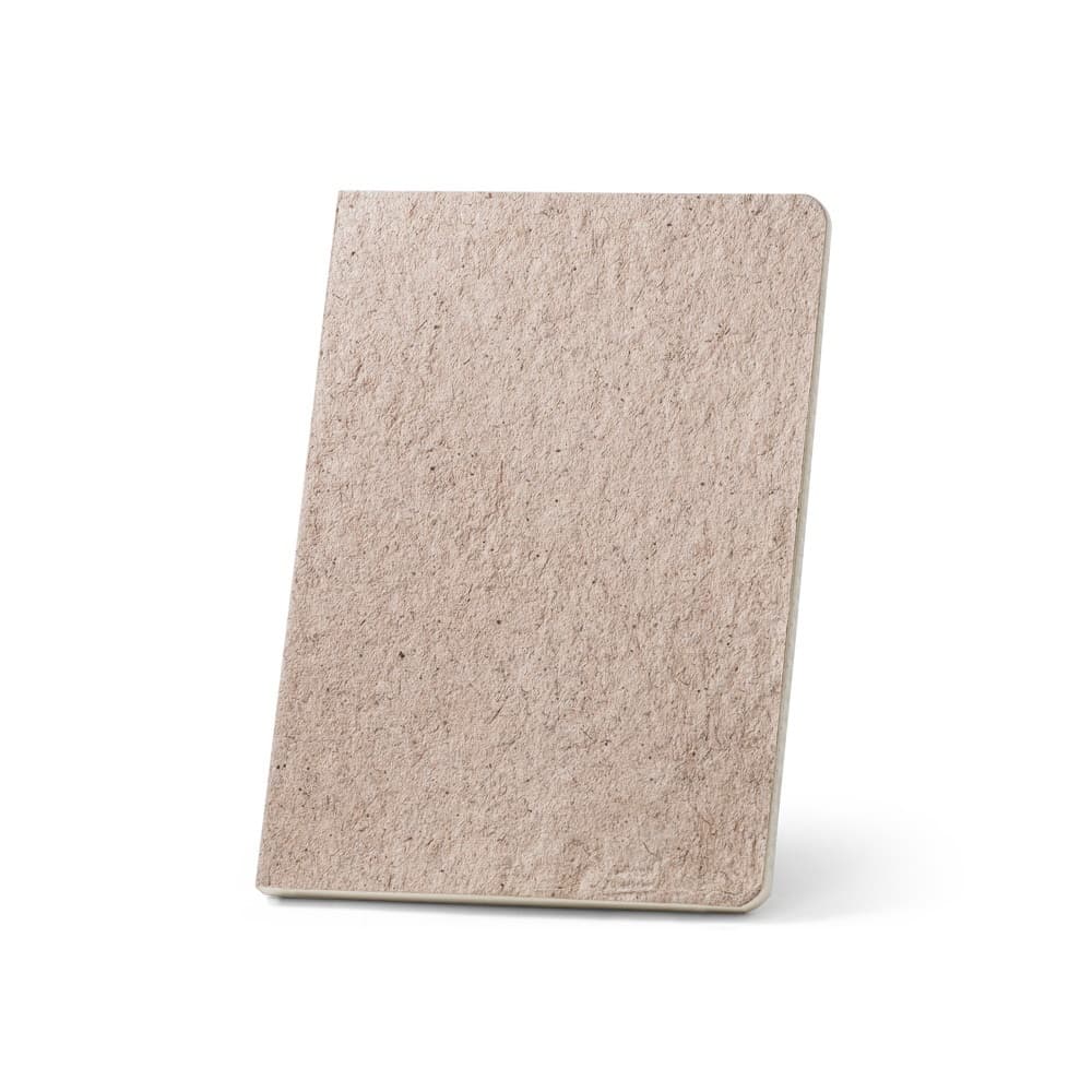 TEAPAD SEMI-RIGID. Blocnotes A5 cu copertă semi-rigidă realizată din deșeuri de frunze de ceai (65%)