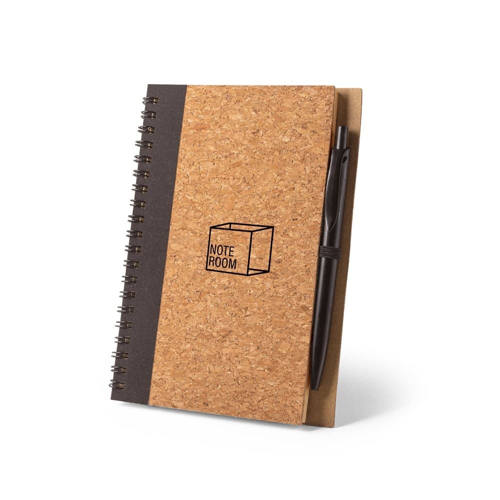 VICENTE. Cork and recycled polyester (100% rPET) notepad