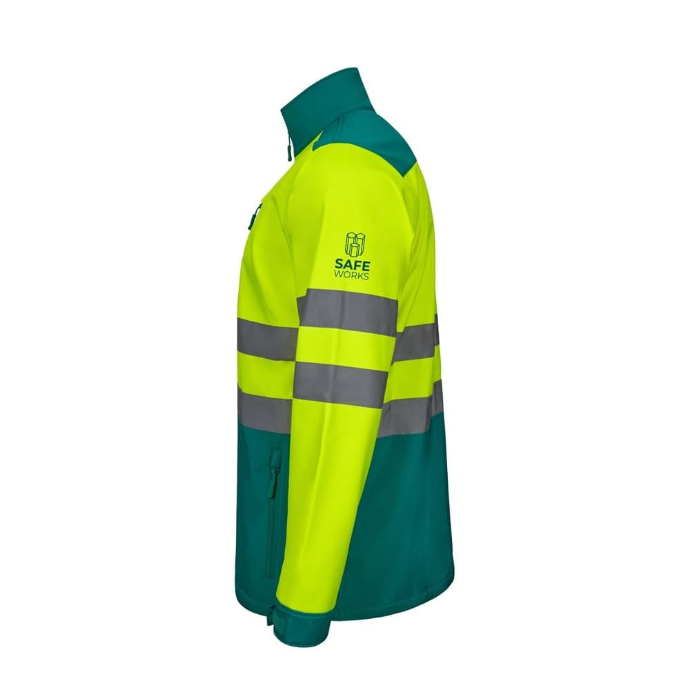 VL HESTIA. Two-tone soft shell jacket (280 g/m²), in polyester (96%) and elastane (4%)