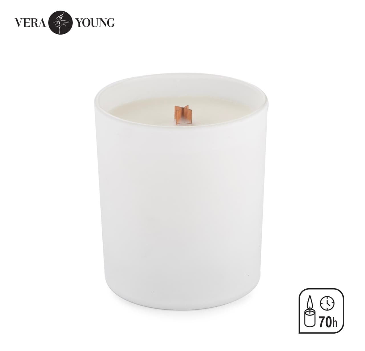 Lumânare din ceară de soia 220g - Bibliotecă - VERA YOUNG