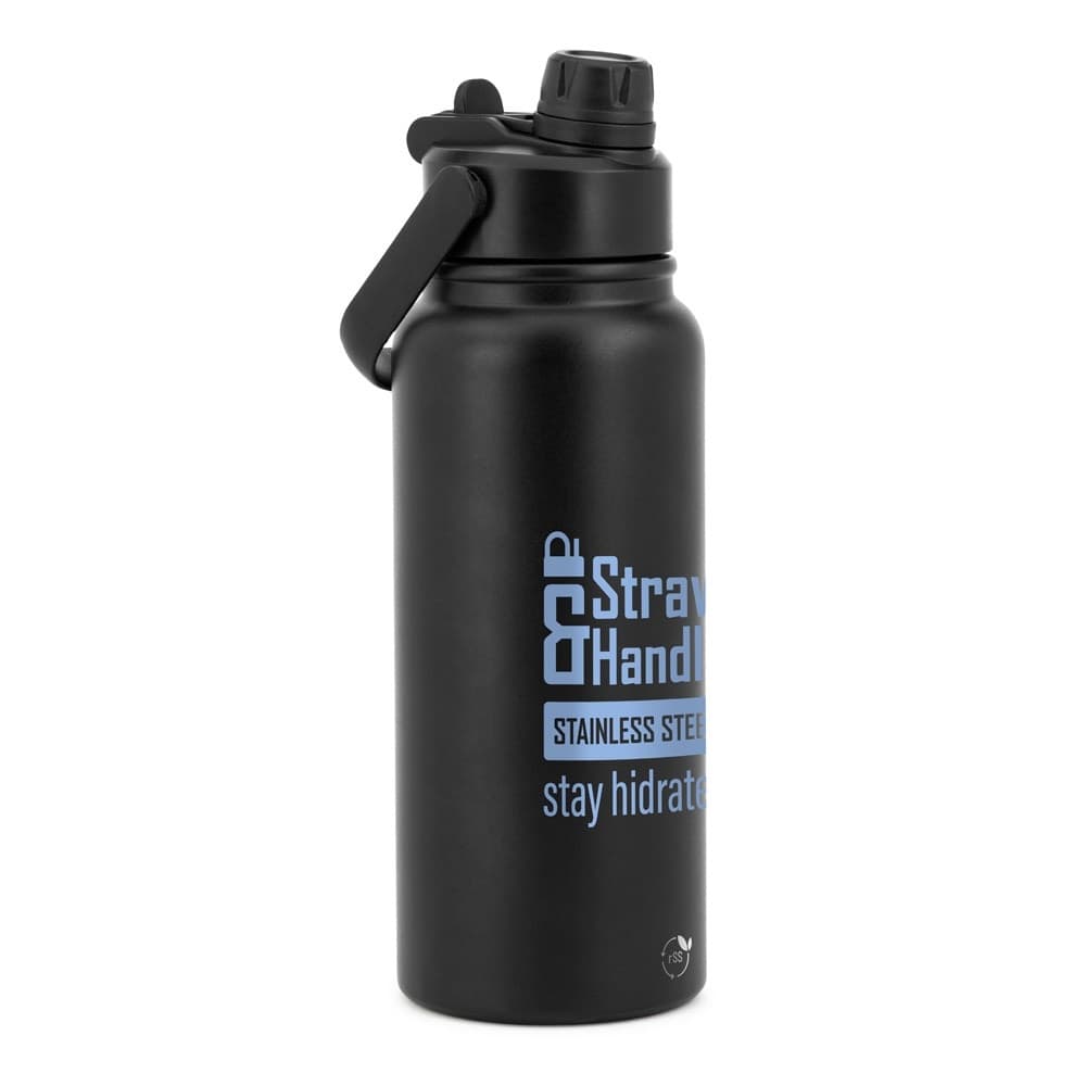 ALCARAZ. Stainless steel bottle (90% recycled) with vacuum-insulated double wall