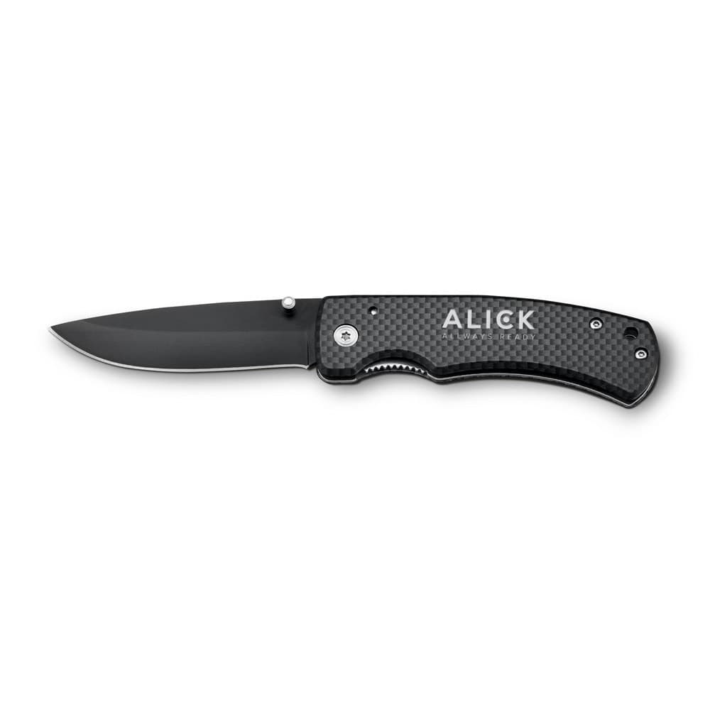 ALICK. Carbon fibre coated aluminium pocket knife