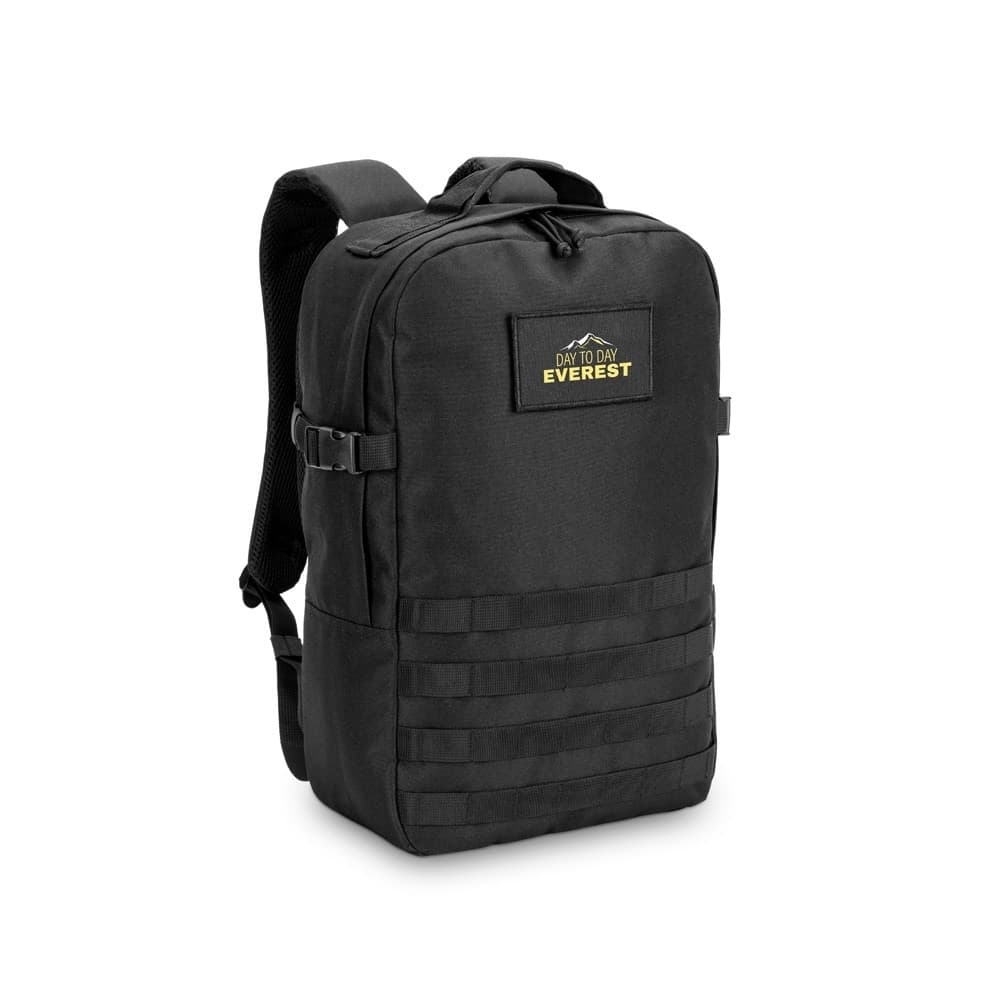 EDINBURGH BPACK. Rucsac în stil militar din poliester reciclat 600D, de înaltă densitate și căptușeală din poliester reciclat 210D 17'3'