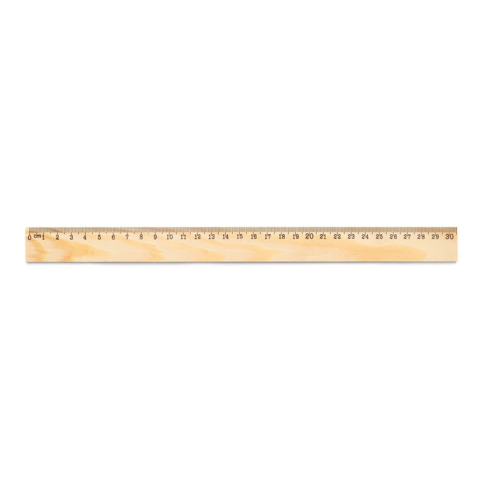 WESLEY 30. Rigla din lemn de pin cu scală de 30 cm